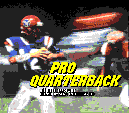 Pro Quarterback back cover for Sega Genesis